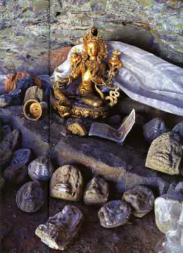 
Golden Tara Statue At Foot Of Kailash South Face - Himalaya The Secret Of The Golden Tara By Dieter Glogowski book
